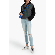 The Rascal Ankle Undone Distressed Mid-Rise Slim-Leg Jeans